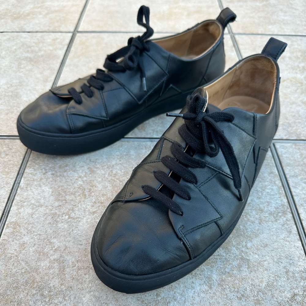 Royal Republiq Men's Black Leather Sneakers